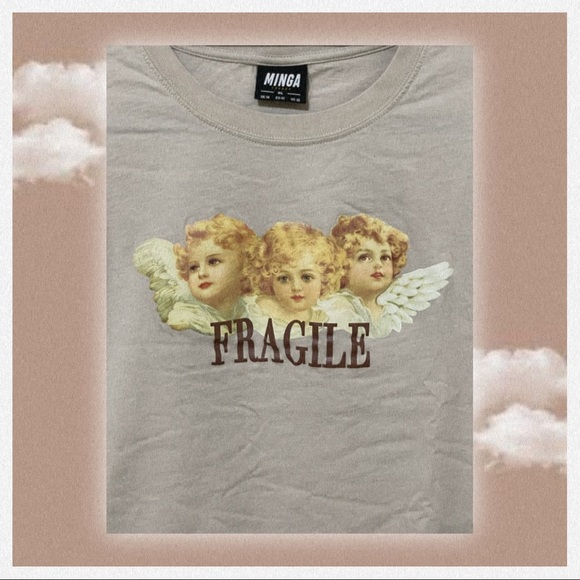 ♥︎ Minga London Fragile Angels T-Shirt ♥︎ - Picture 2 of 4